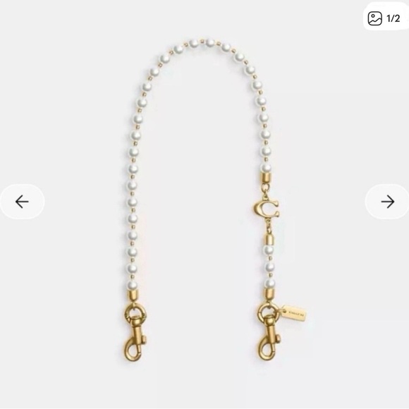 Coach Accessories - Coach Gold and White Pearl Bag Strap SHIPS TODAY